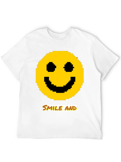 Pixel Smiley Face T-Shirt - Smile and...