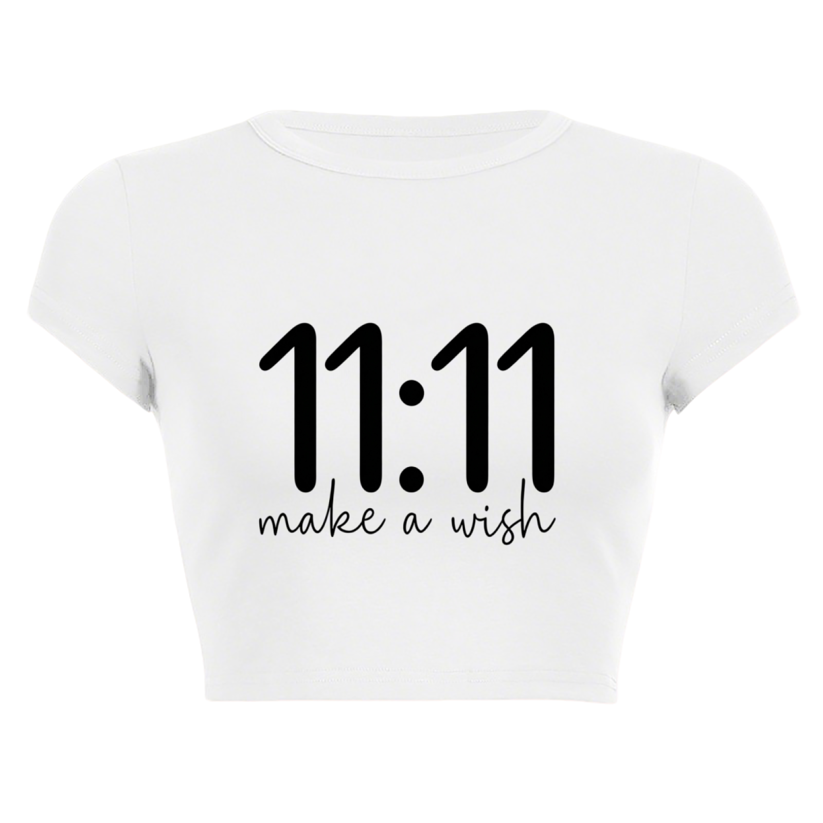 11:11 Make A Wish Angel Number Spiritual Crop Top