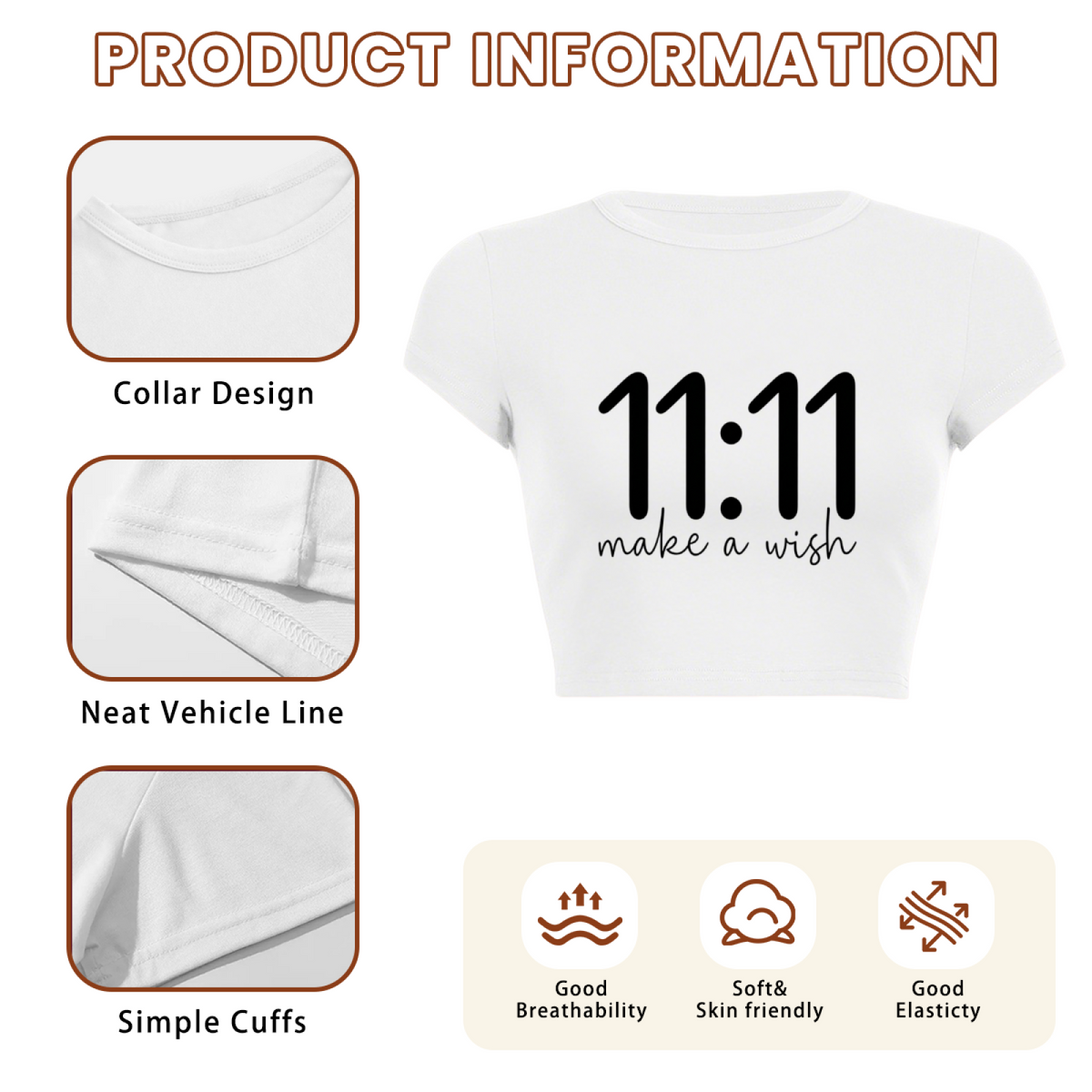 11:11 Make A Wish Angel Number Spiritual Crop Top
