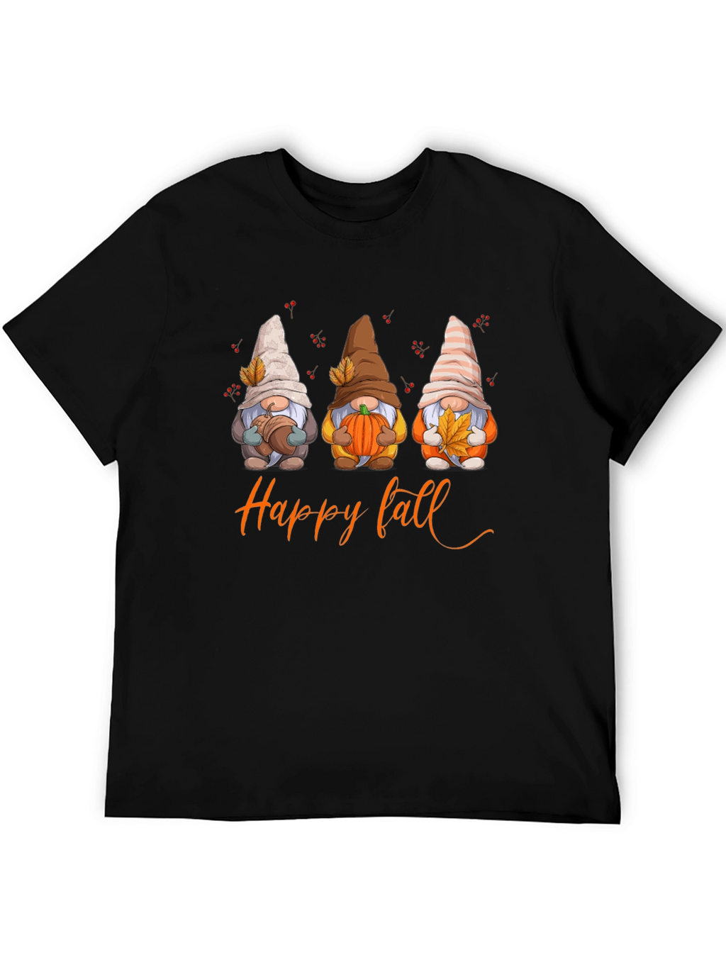 Happy Fall Gnomes Graphic T-Shirt - Autumn Season