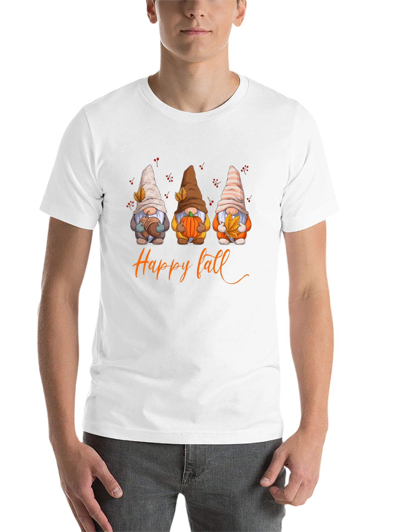 Happy Fall Gnomes Graphic T-Shirt - Autumn Season