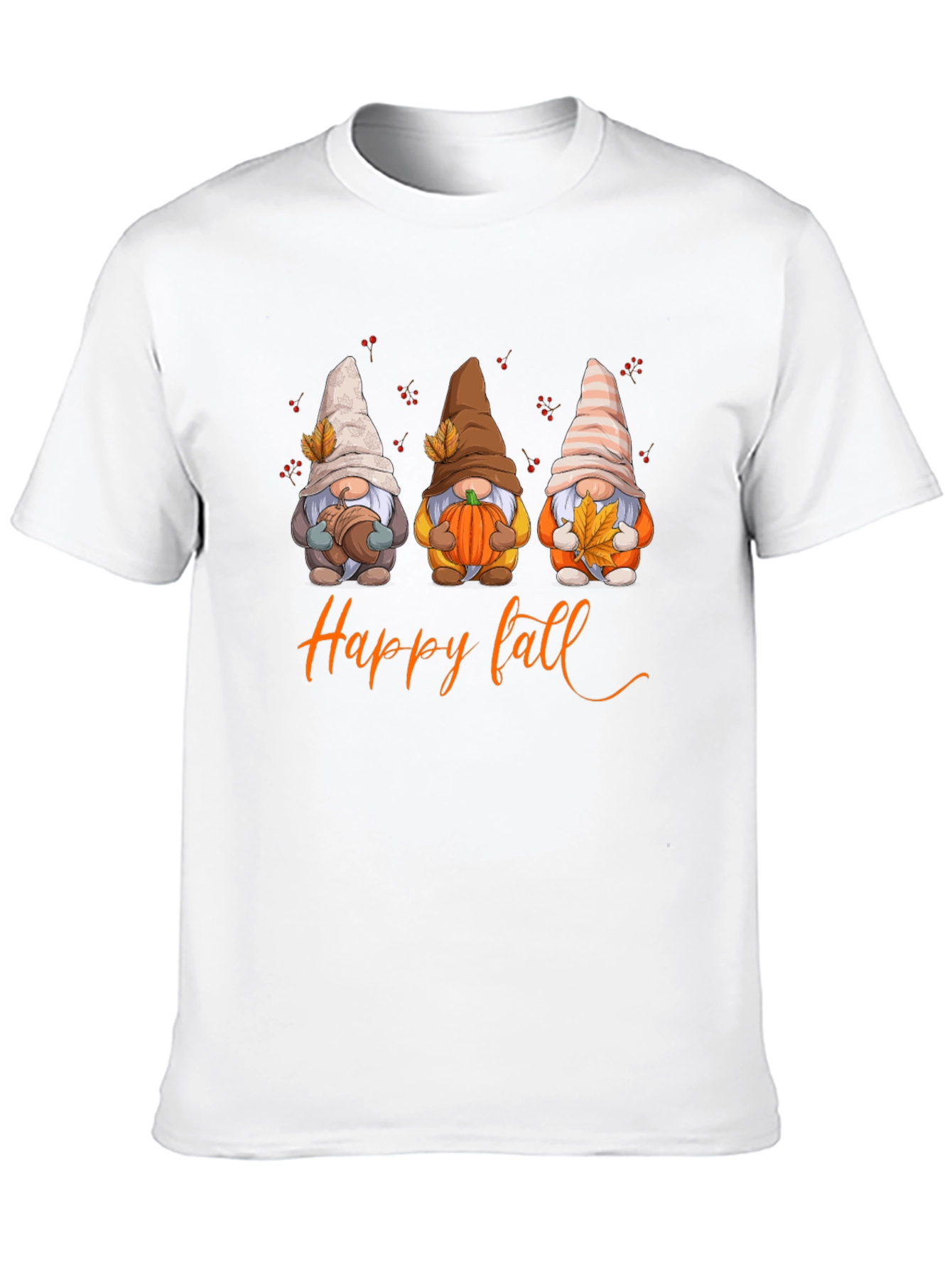 Happy Fall Gnomes Graphic T-Shirt - Autumn Season