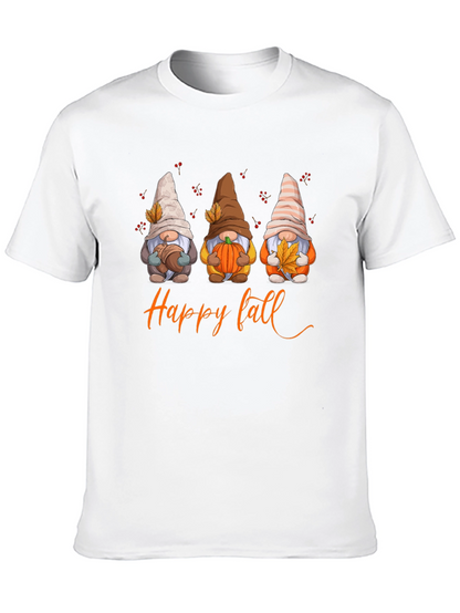 Happy Fall Gnomes Graphic T-Shirt - Autumn Season