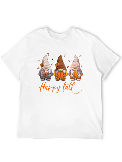 Happy Fall Gnomes Graphic T-Shirt - Autumn Season