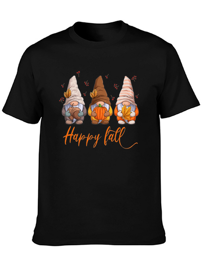 Happy Fall Gnomes Graphic T-Shirt - Autumn Season