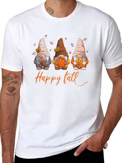 Happy Fall Gnomes Graphic T-Shirt - Autumn Season
