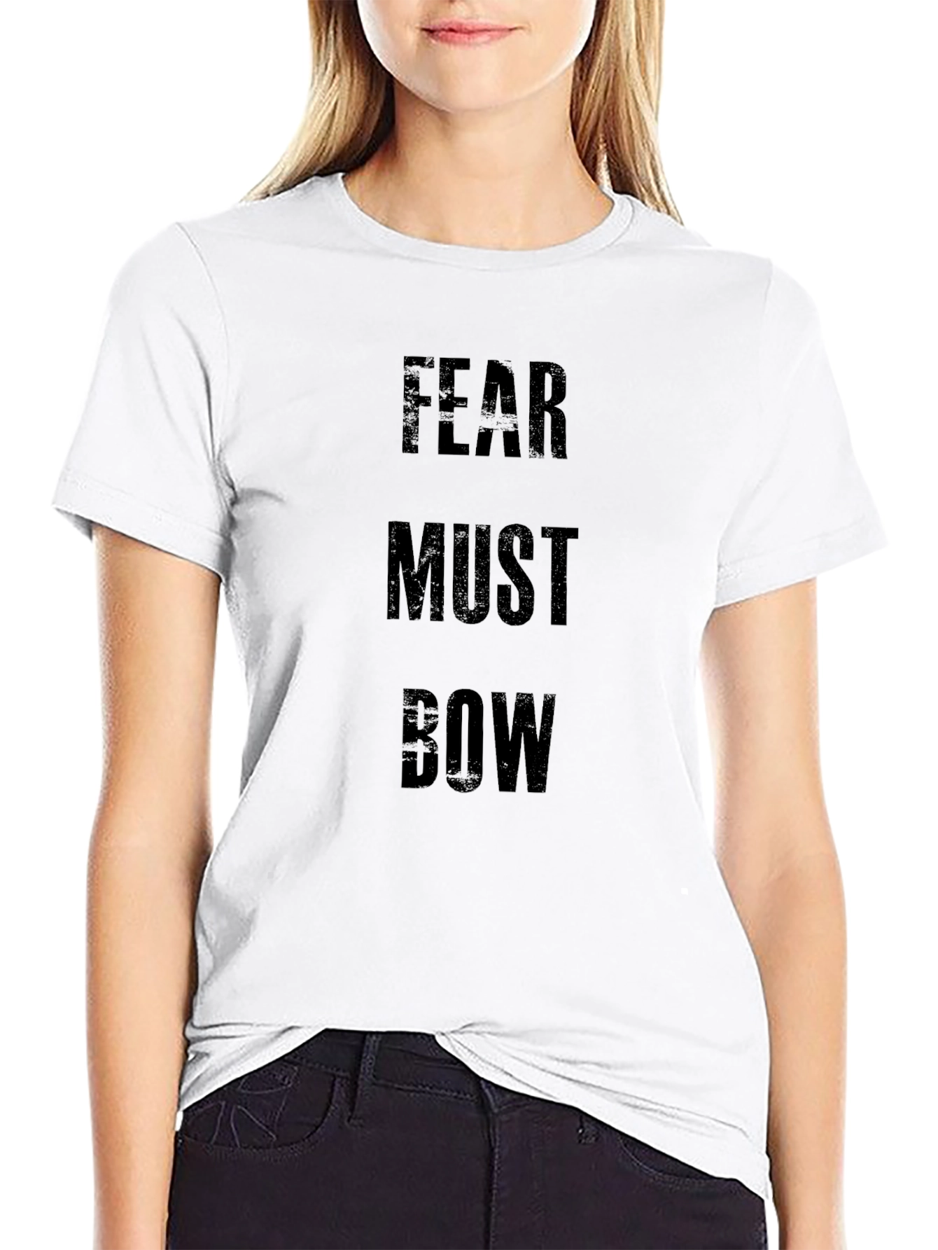 Fear Must Bow Graphic Tee - Black