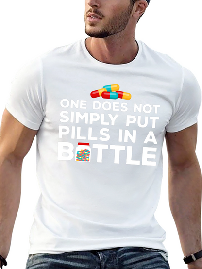 Pills in Bottle Graphic T-Shirt - Funny Meme Tee