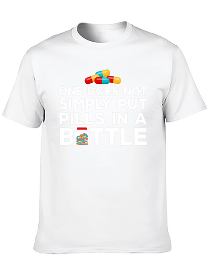 Pills in Bottle Graphic T-Shirt - Funny Meme Tee