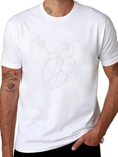 Anatomical Heart Arrow T-Shirt - Unique Graphic Tee