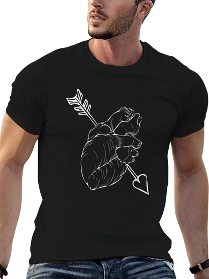 Anatomical Heart Arrow T-Shirt - Unique Graphic Tee