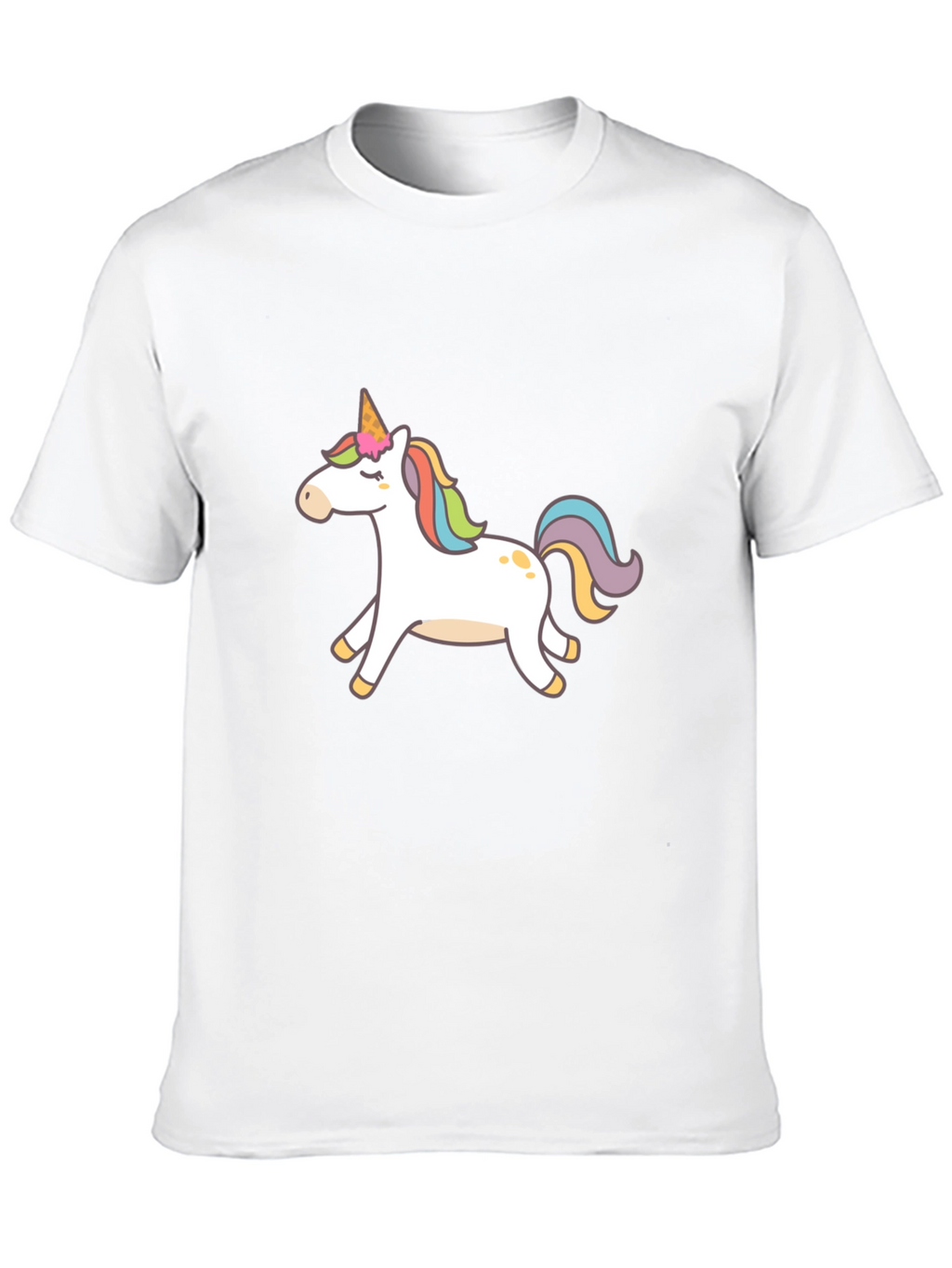 Black T-Shirt with Unicorn Graphic