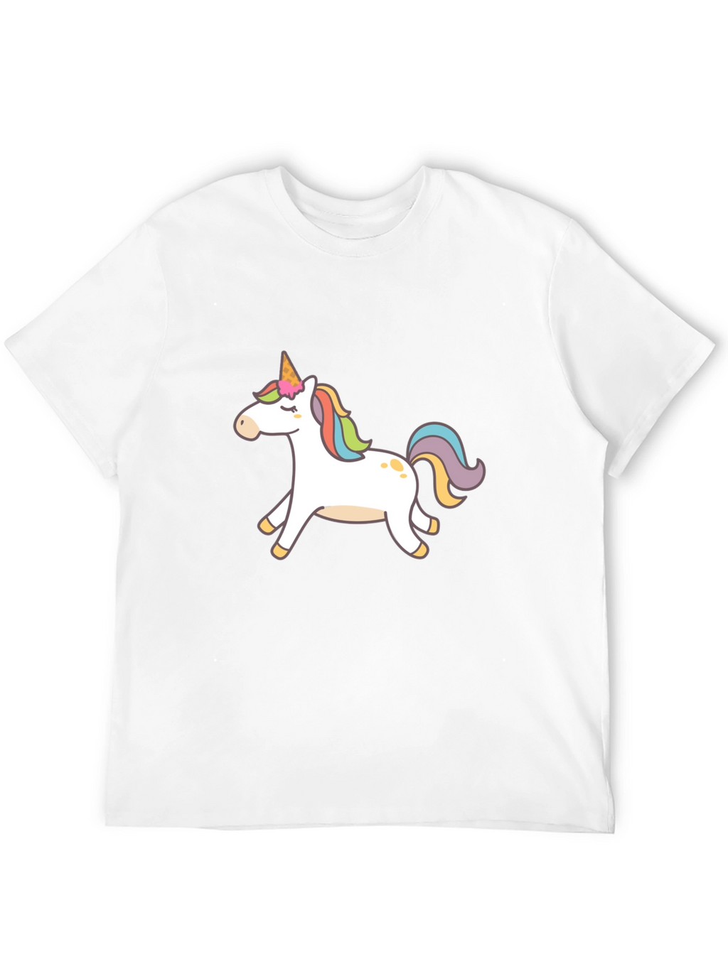 Black T-Shirt with Unicorn Graphic