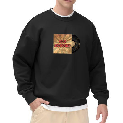Old School Vinyl Record Retro Music Crewneck Sweatshirt | Vintage Sunburst Record Sleeve Pullover, Music Lover Gift