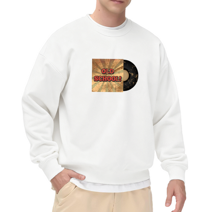 Old School Vinyl Record Retro Music Crewneck Sweatshirt | Vintage Sunburst Record Sleeve Pullover, Music Lover Gift