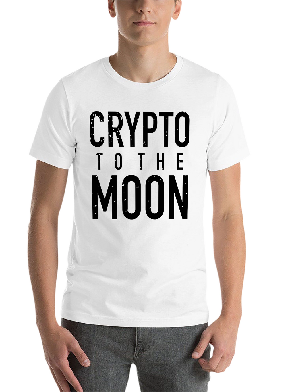Crypto To The Moon Black Graphic Tee