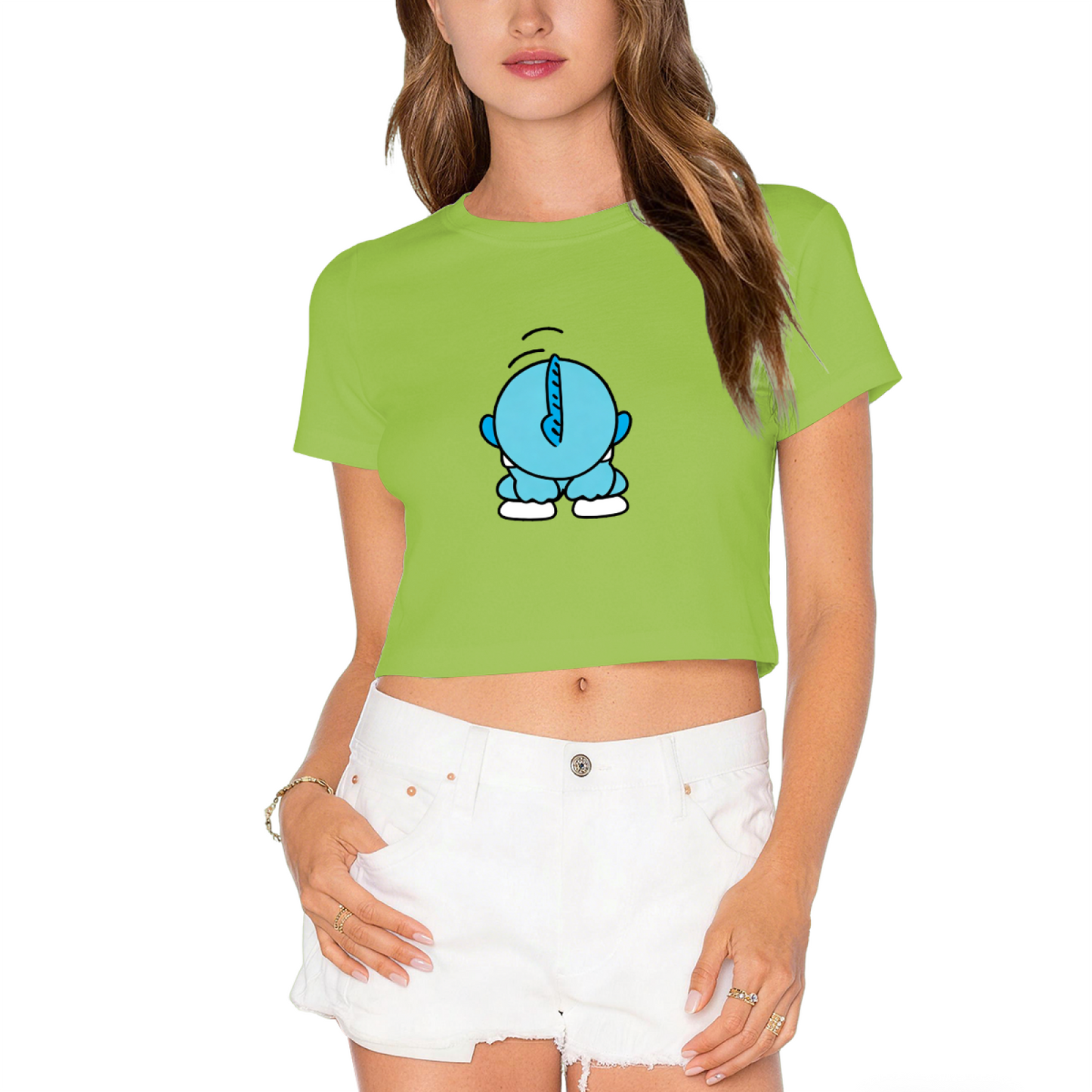 Minimal Side?Print My Melody Kawaii Crop Tee