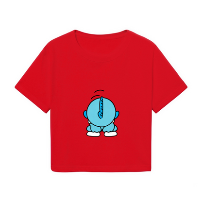 Minimal Side?Print My Melody Kawaii Crop Tee