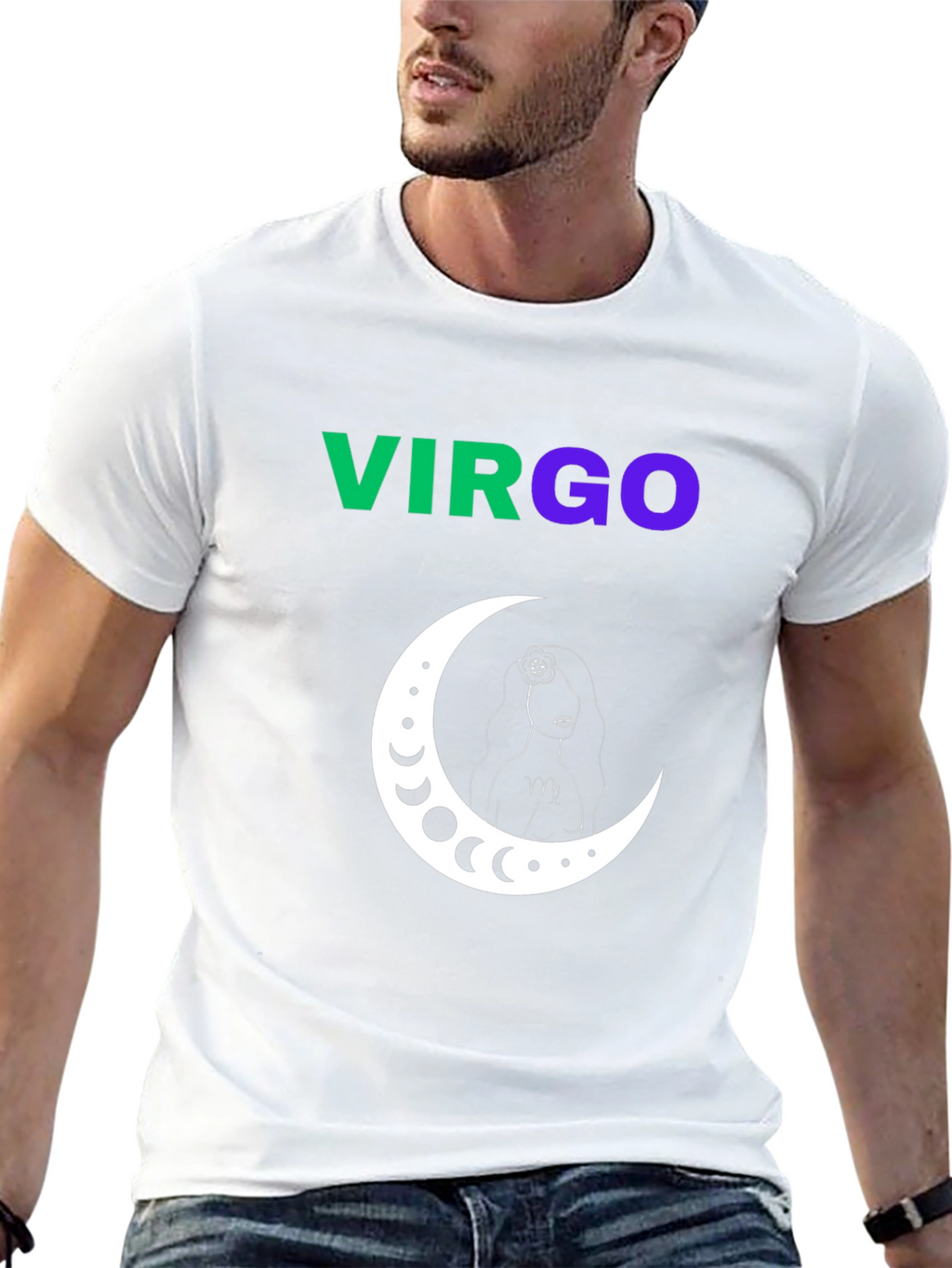 Virgo Zodiac Sign T-Shirt - Black