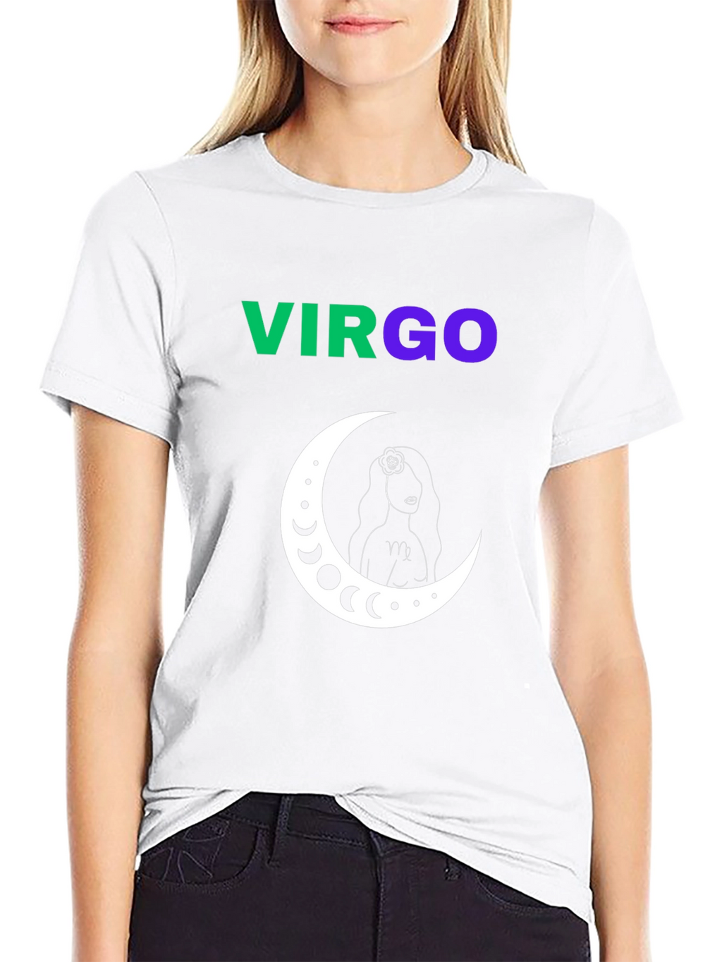 Virgo Zodiac Sign T-Shirt - Black