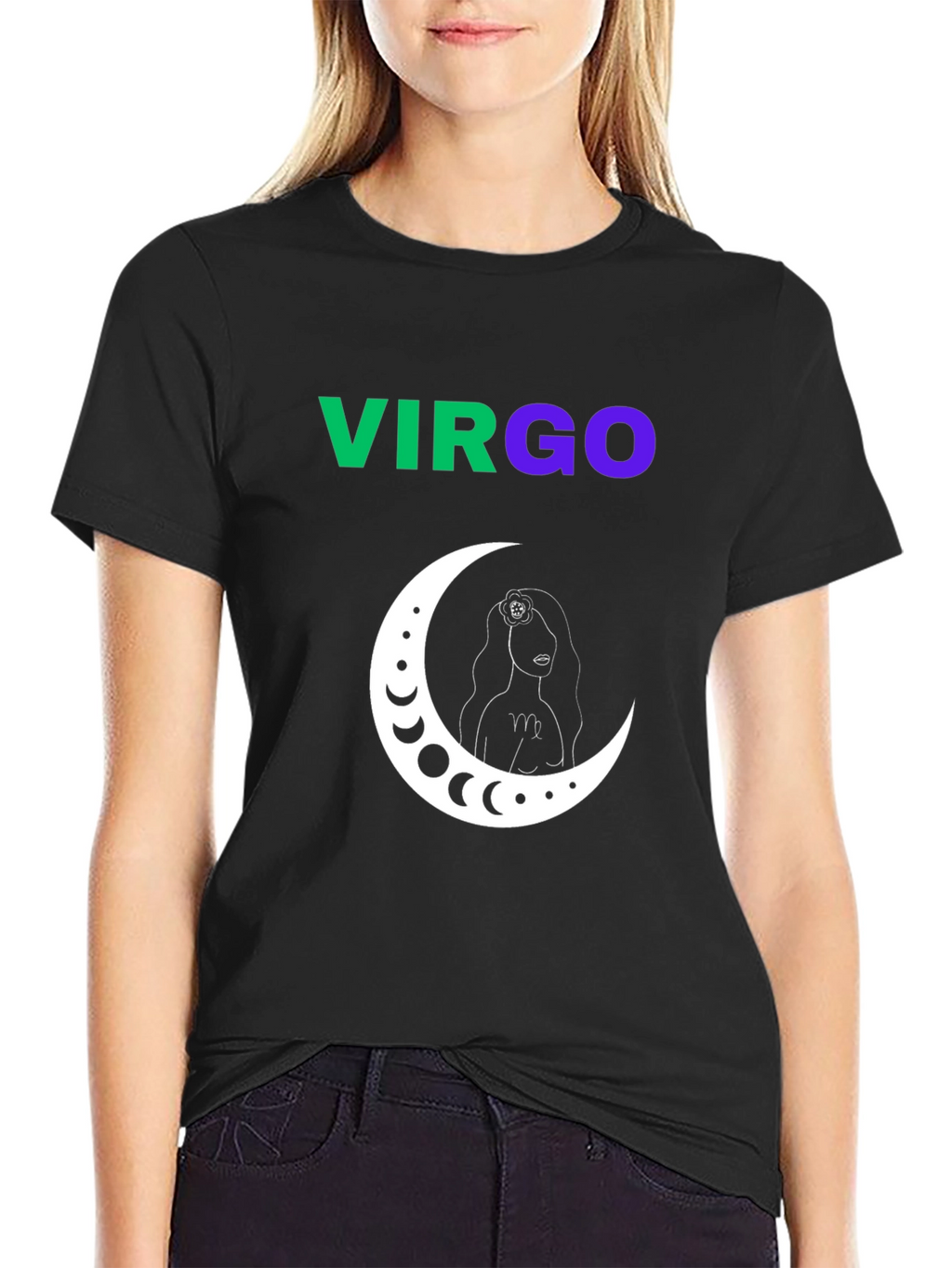 Virgo Zodiac Sign T-Shirt - Black