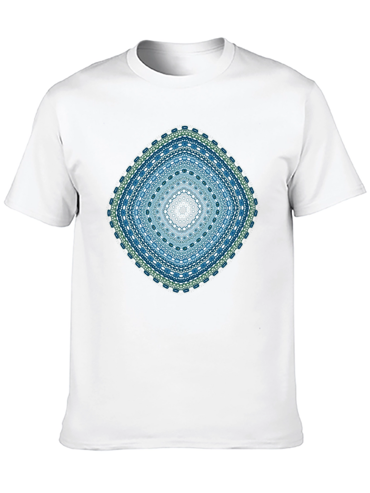 Geometric Mandala Print Black T-Shirt