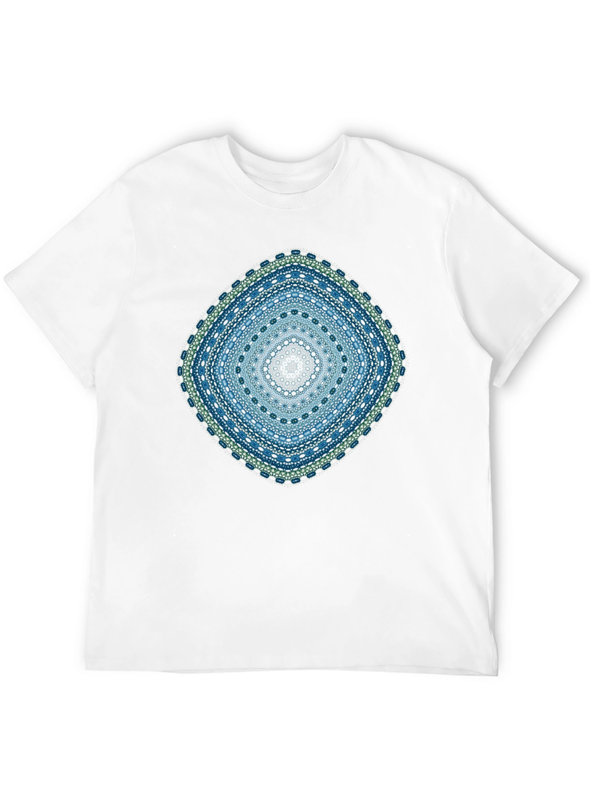 Geometric Mandala Print Black T-Shirt