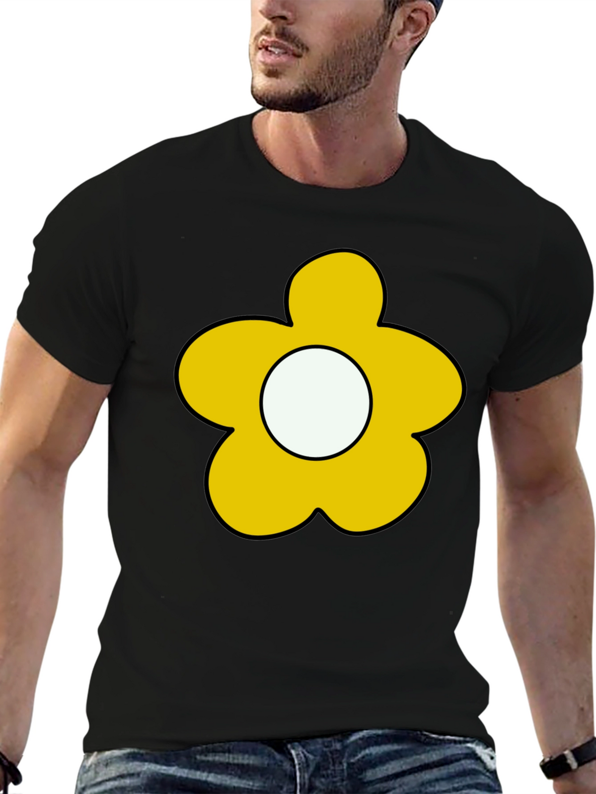 Flower Power Tee - Retro Cartoon Graphic