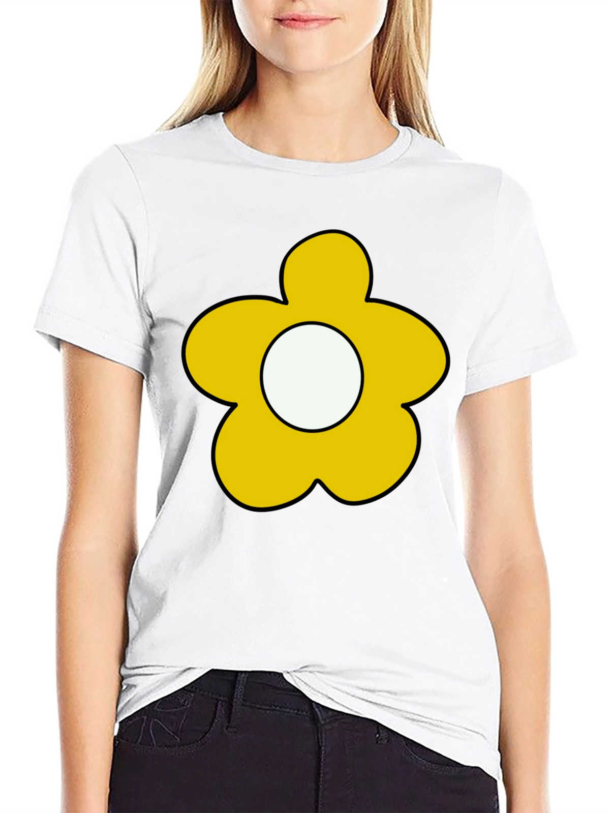 Flower Power Tee - Retro Cartoon Graphic
