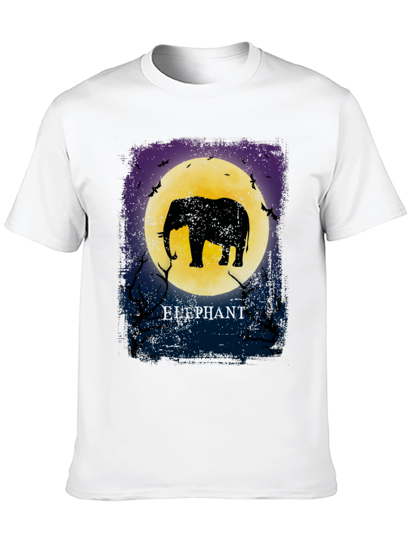 Elephant Moon Graphic Tee - Unique Silhouette Design