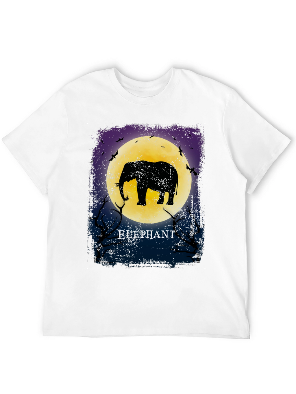Elephant Moon Graphic Tee - Unique Silhouette Design