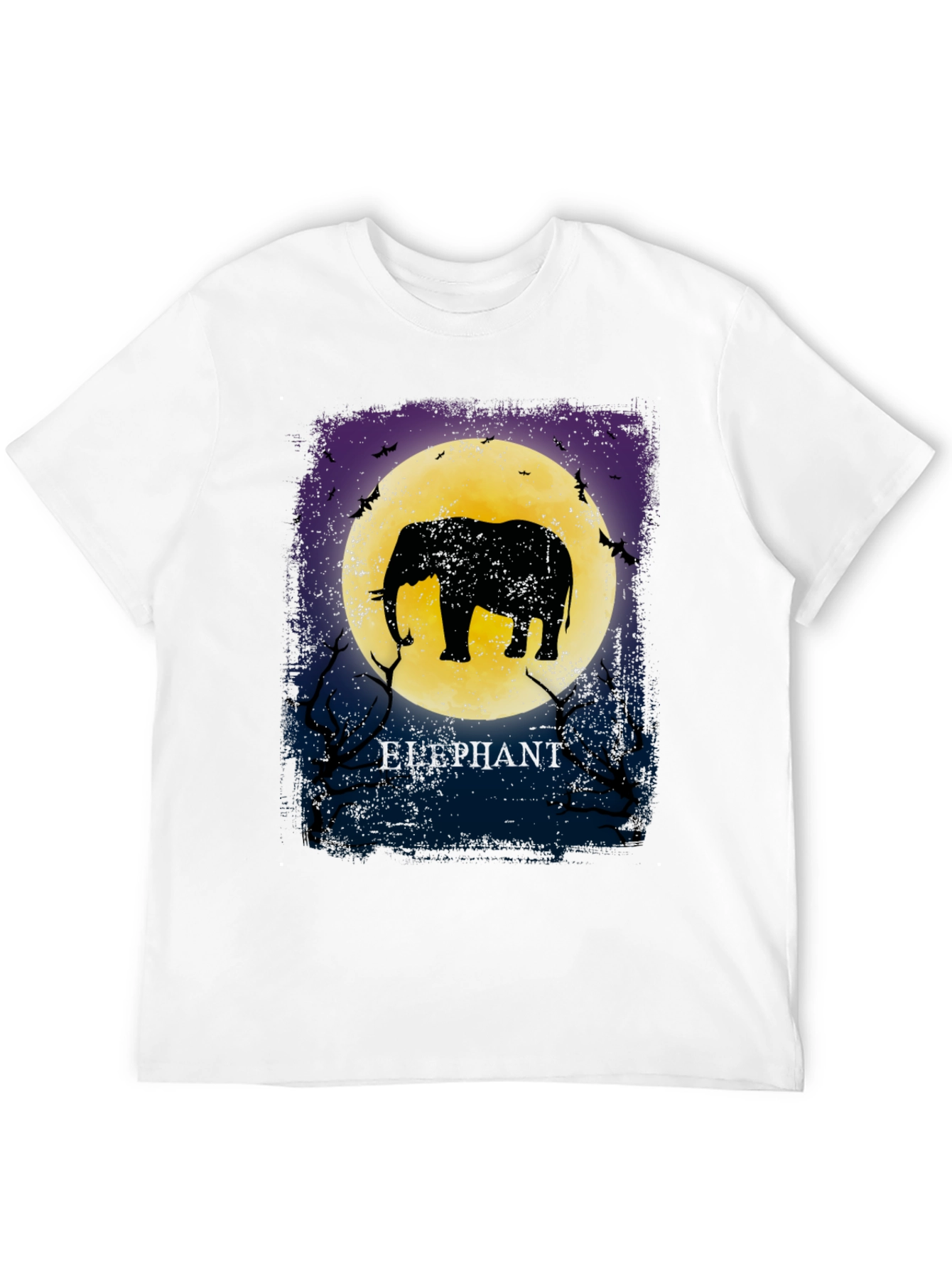 Elephant Moon Graphic Tee - Unique Silhouette Design