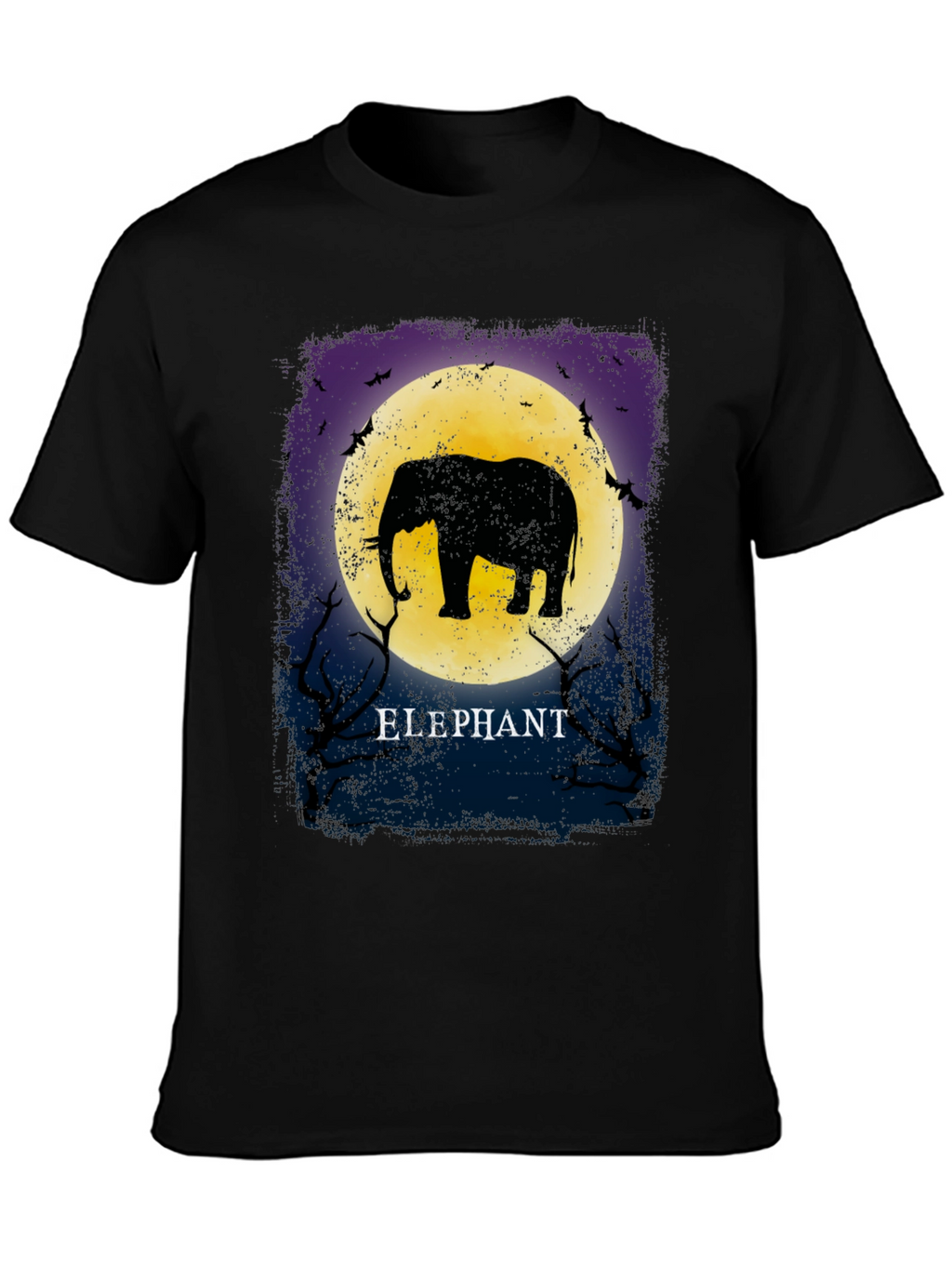 Elephant Moon Graphic Tee - Unique Silhouette Design