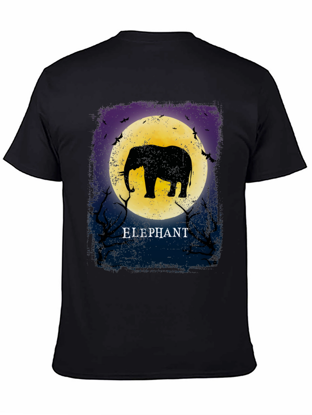 Elephant Moon Graphic Tee - Unique Silhouette Design