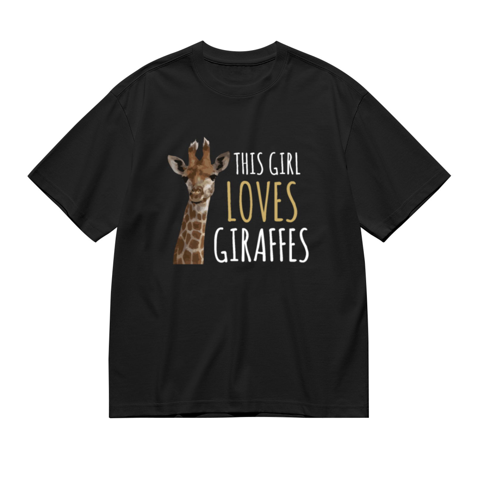 This Girl Loves Giraffes Cute Animal Lover Graphic T-Shirt