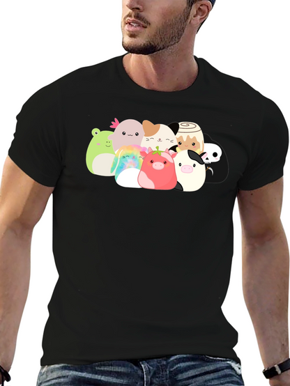 Cute Squishmallow Graphic Black Tee