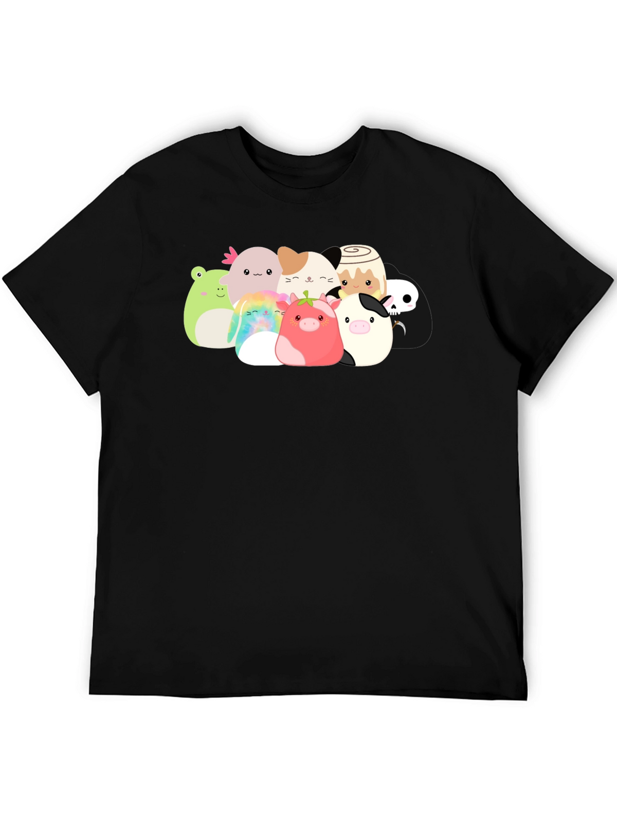 Cute Squishmallow Graphic Black Tee