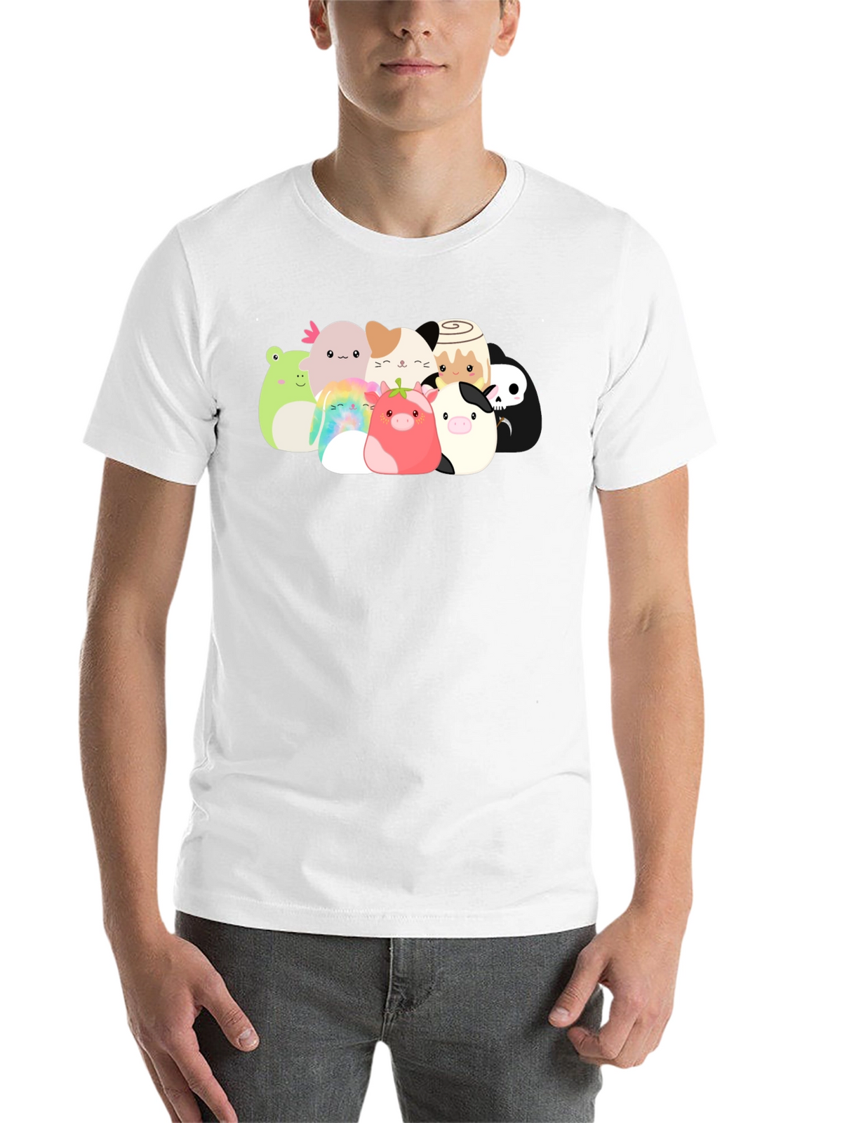 Cute Squishmallow Graphic Black Tee