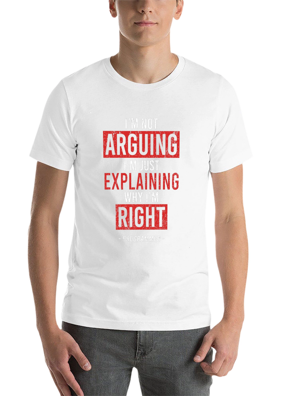 Programmer Explaining Right T-Shirt