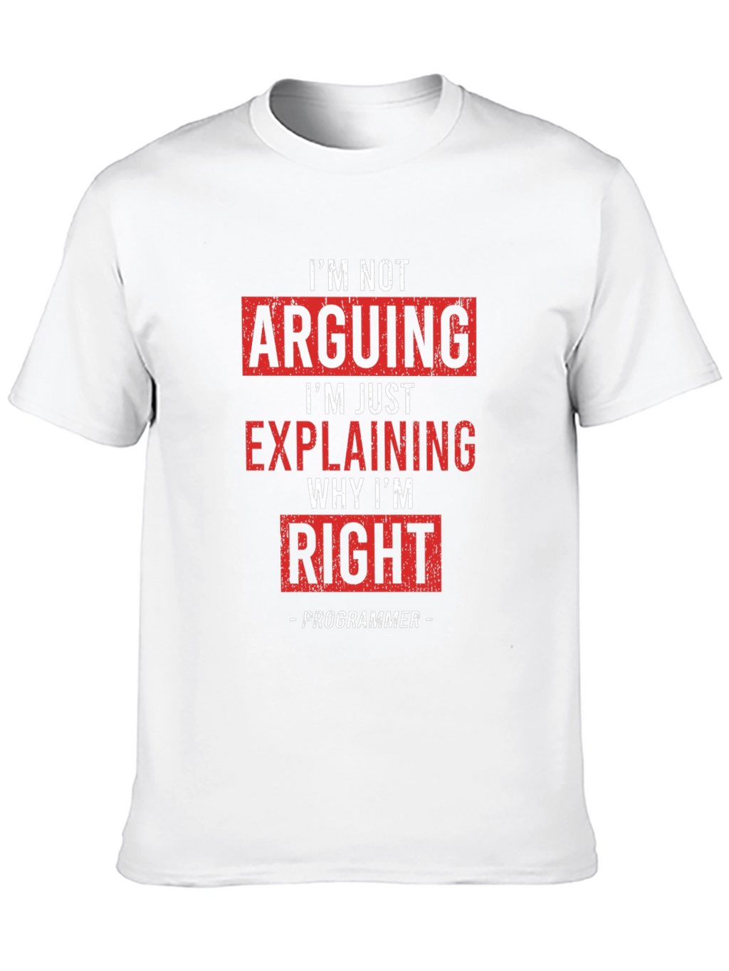 Programmer Explaining Right T-Shirt