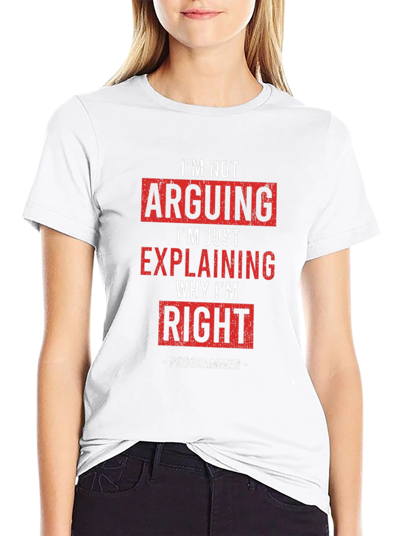 Programmer Explaining Right T-Shirt