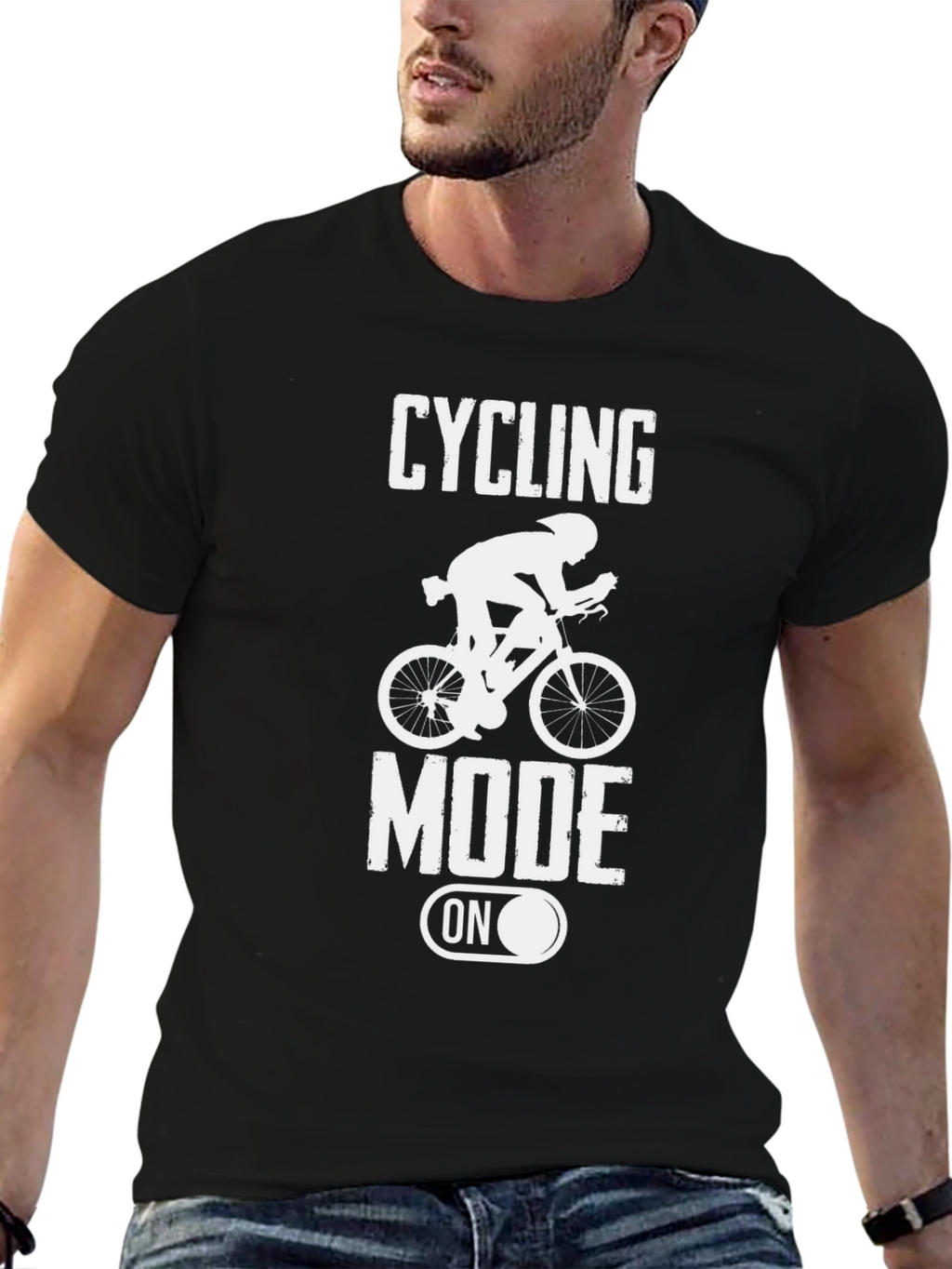 Cycling Mode On Graphic Tee - Black