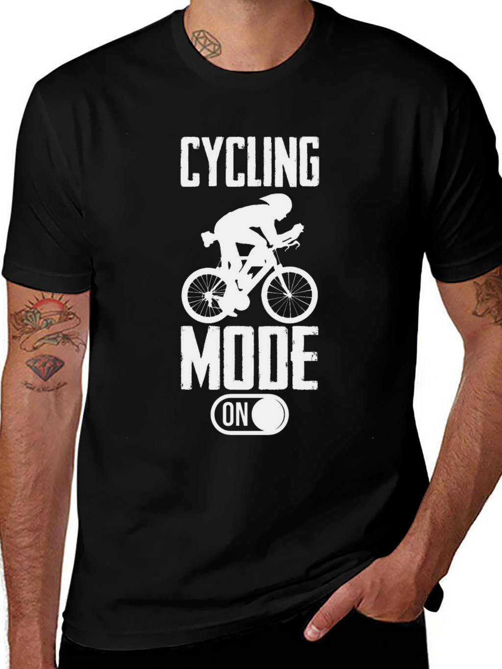 Cycling Mode On Graphic Tee - Black