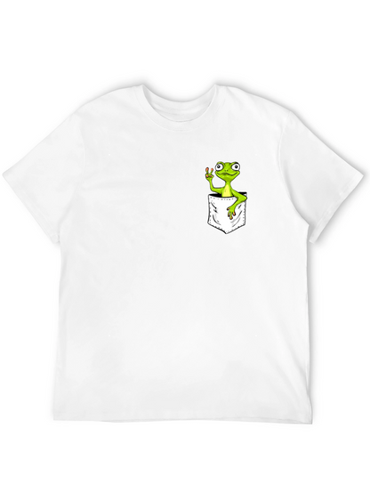 Frog in Pocket Peace Sign T-Shirt