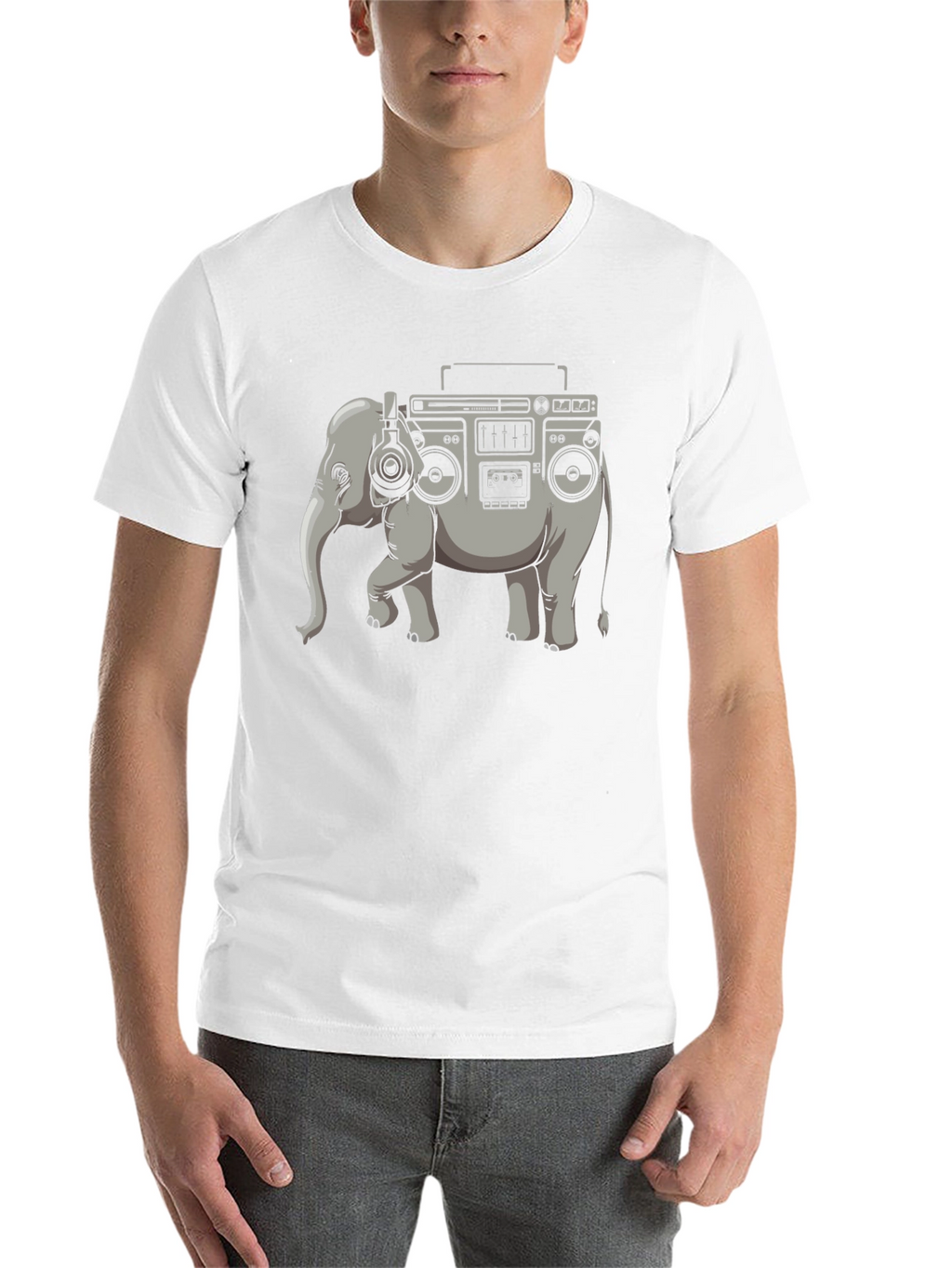 Elephant Boombox Graphic T-Shirt