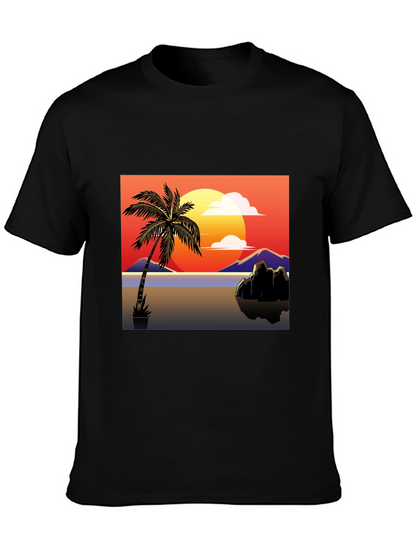 Sunset Palm Tree Graphic Tee