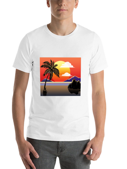 Sunset Palm Tree Graphic Tee