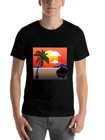 Sunset Palm Tree Graphic Tee
