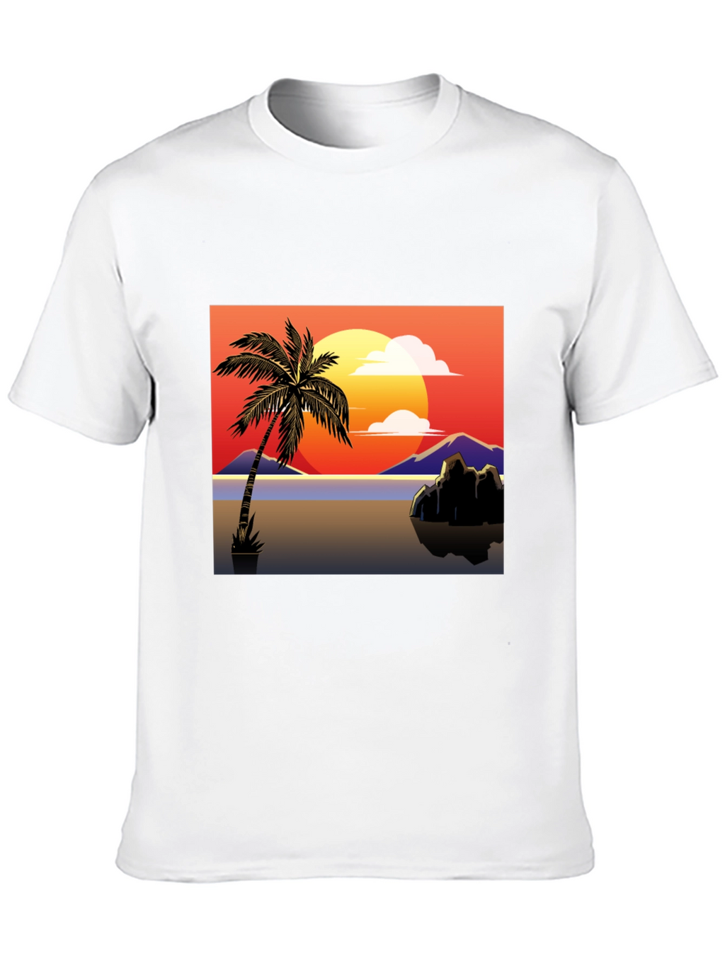 Sunset Palm Tree Graphic Tee