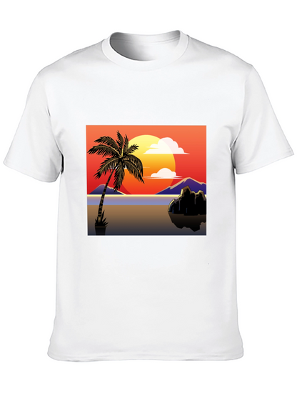 Sunset Palm Tree Graphic Tee